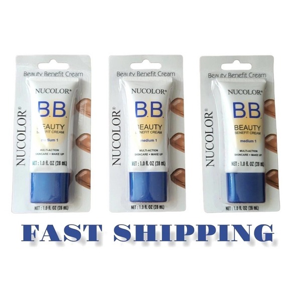 Nucolor Makeup Nucolor Medium Bb Beauty Benefit Cream 1 Oz Each 3